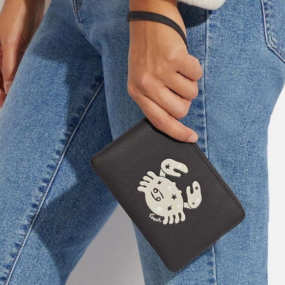 Coach Zodiac Cancer Corner Zip Wristlet - Picture 4 of 4